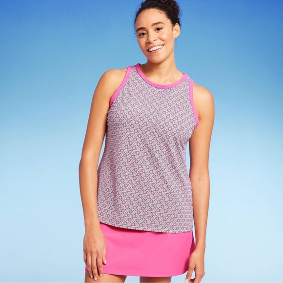Lands' End Other - Lands' End Women's UPF 50 High Neck Tankini Top-Pink